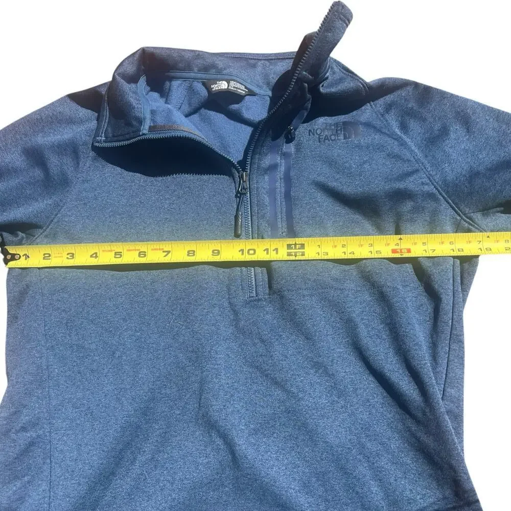 THE NORTH FACE Men's Tech Sweatshirt Size Large 1/4 Zip Pullover Top Blue